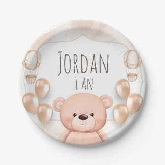Assiettes En Carton Baby shower Teddy bear ours Paper Plates