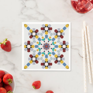 Assiettes En Carton Moroccan Zelije !Moroccan Zell Napkins