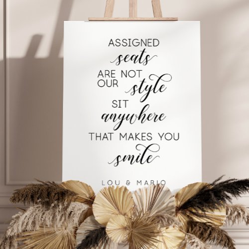 Assigned Seats Are Not Our Style Faux Canvas Print
