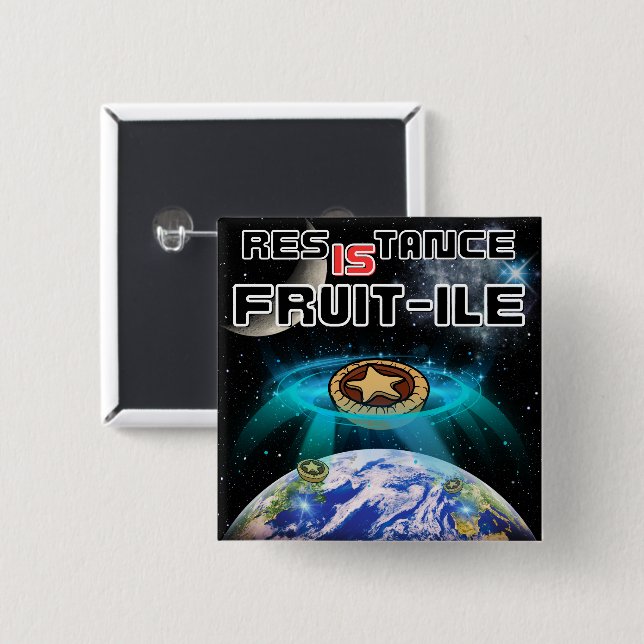 Assimilation of Earth's Mince Pies Button (Front & Back)