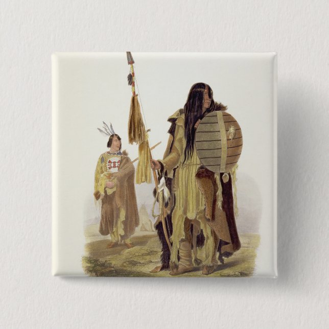 Assiniboin Indians, plate 32 from volume 2 of 'Tra Button (Front)