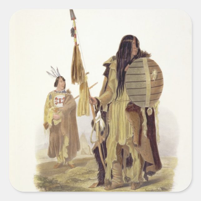 Assiniboin Indians, plate 32 from volume 2 of 'Tra Square Sticker (Front)