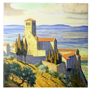 Assisi, Italy - fine art painting Ceramic Tile