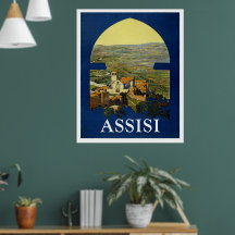 ASSISI ITALY VINTAGE POSTER