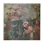 Assisi, St Francis and the birds Ceramic Tile<br><div class="desc">Assisi,  St Francis and the birds,  a very famous painting of St Francis,  who had the reputation of being able to converse with birds and animals.</div>