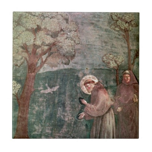 Assisi St Francis and the birds Ceramic Tile