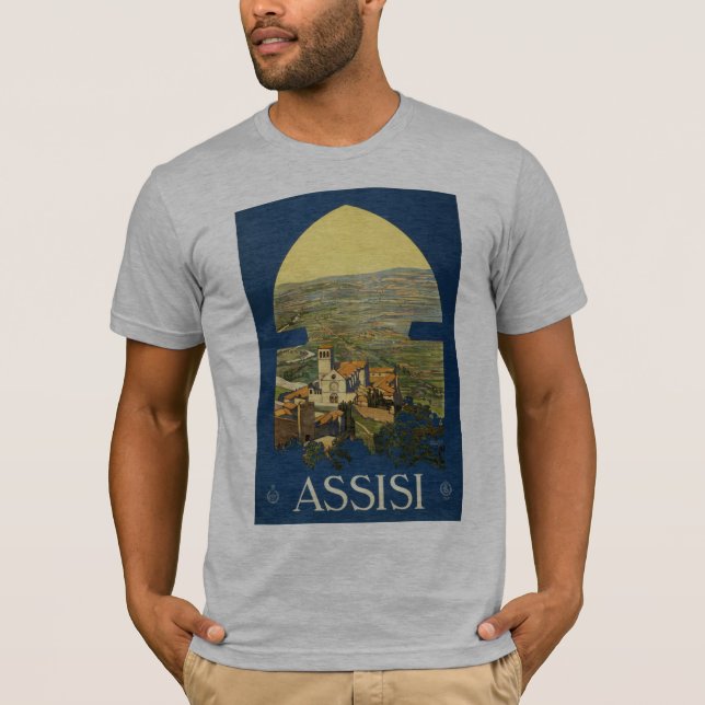 Assisi Travel Poster T-Shirt (Front)
