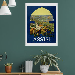Assissi Vintage Travel Poster