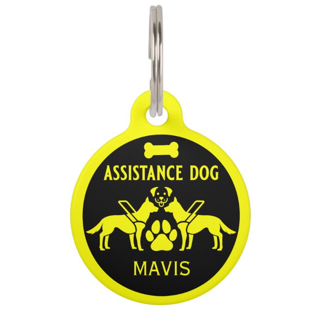 Assistance Dog Gifts Pet ID Tag (Front)