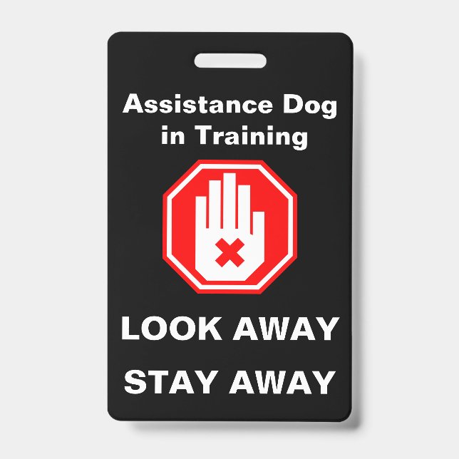 Assistance Dog in Training ID Tag Badge (Front)