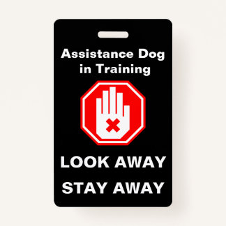 Assistance Dog in Training ID Tag Badge