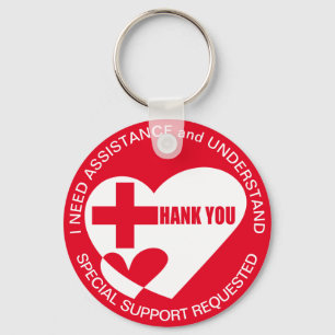 ASSISTANCE/HELP NEED Thank You Keychain