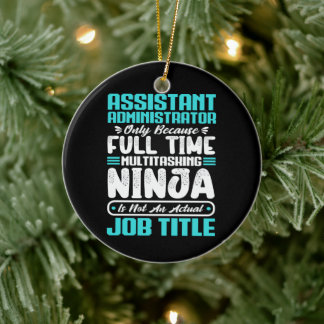 Assistant Administrator Multitasker Job Title Skil Ceramic Ornament