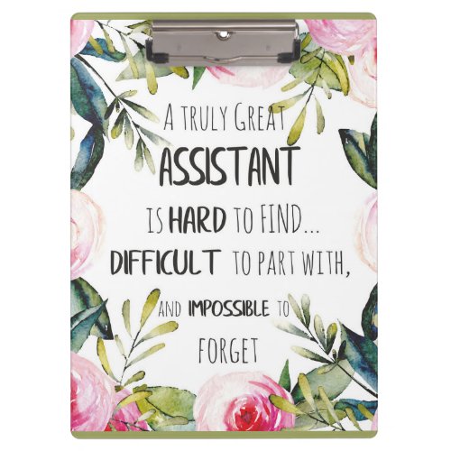 Assistant Appreciation Secretary Thank you quote Clipboard