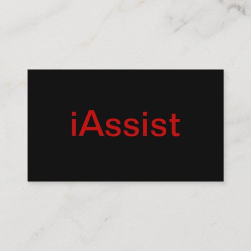 Customizable Assistant Business Card