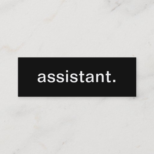 Customizable Assistant Business Card