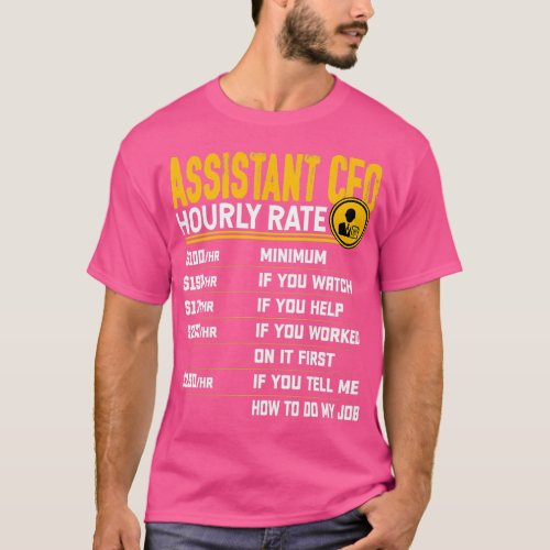 Assistant CFO Hourly Rate Funny Chief Financial Of T_Shirt