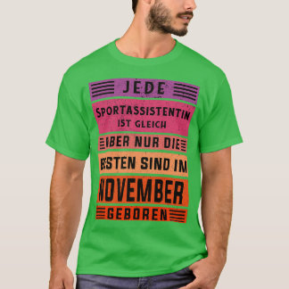 Assistant coach birthday November born sports assi T-Shirt