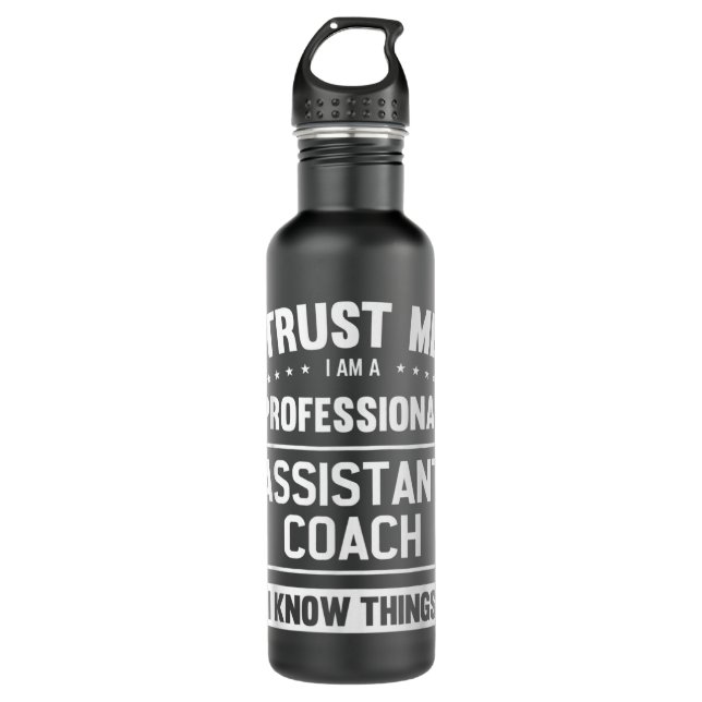 Assistant Coach Gift Idea Professional Coaches Stainless Steel Water Bottle (Front)