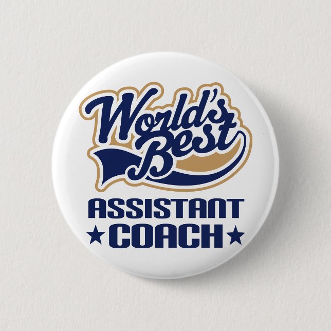 Assistant Coach Gift Pinback Button (Front)