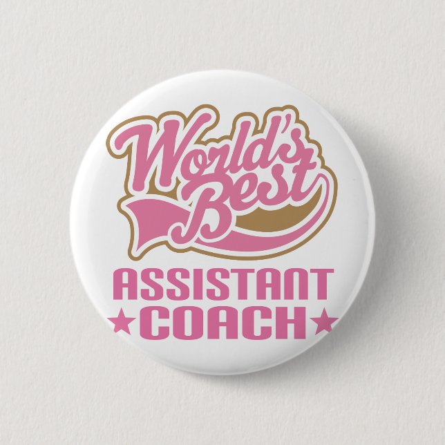 Assistant Coach Gift Pinback Button (Front)