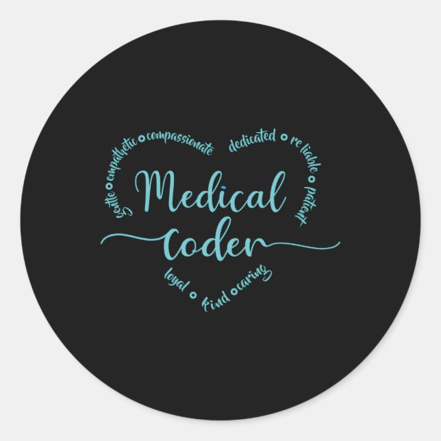 Assistant Coding Medical Coder Classic Round Sticker (Front)