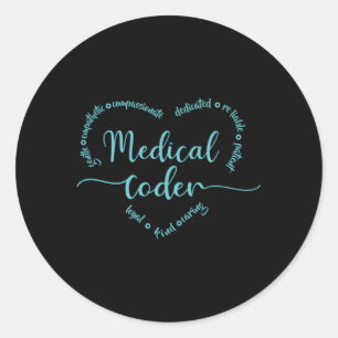 Assistant Coding Medical Coder Classic Round Sticker