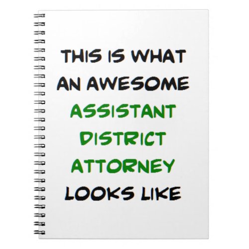 assistant district attorney awesome notebook
