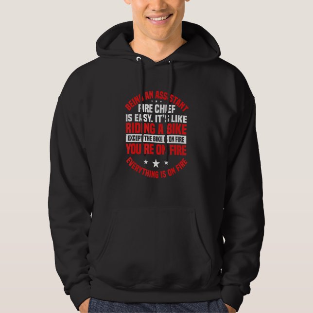 Assistant Fire Chief Commanding Officer Riding Bik Hoodie (Front)