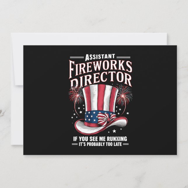 Assistant Fireworks Director USA 4th Of July Invitation (Front)
