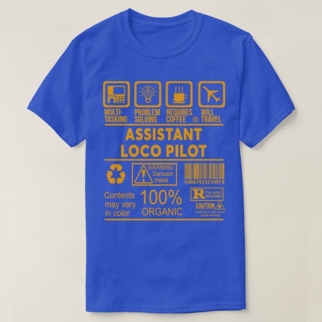 ASSISTANT LOCO PILOT NICE DESIGN 2017 1 T-Shirt (Design Front)