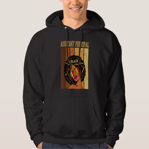 Assistant Principal Afro African Women Black Histo Hoodie