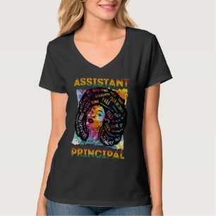 Assistant Principal Afro African Women Teacher Edu T-Shirt