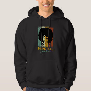 Assistant Principal Afro Job Title School Worker V Hoodie