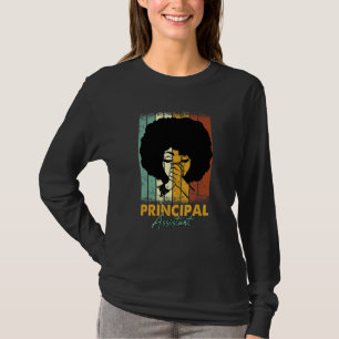 Assistant Principal Afro Job Title School Worker V T-Shirt