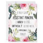 Assistant Principal Appreciation Secretary Thank Card Assistant Principal Appreciation Secretary Thank Card