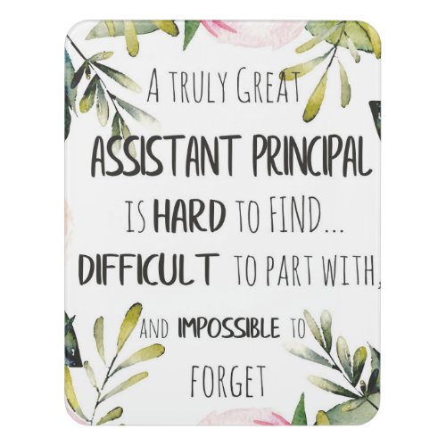 Assistant Principal Appreciation Secretary Thank Door Sign