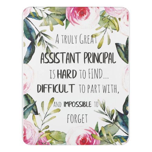 Assistant Principal Appreciation Secretary Thank Door Sign