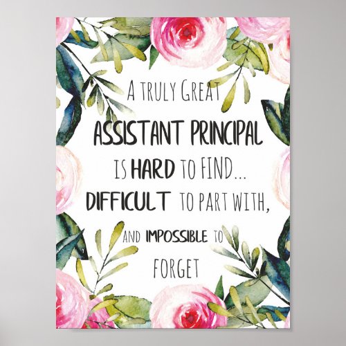 Assistant Principal Appreciation Secretary Thank Poster