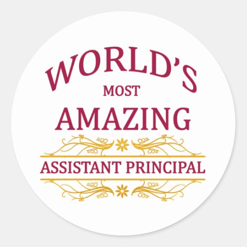 Assistant Principal Classic Round Sticker