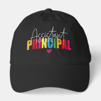 Assistant Principal Colorful Block Text Hat