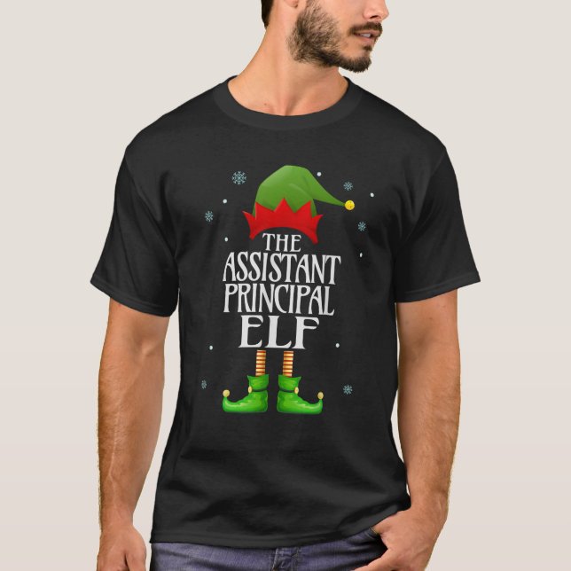 Assistant Principal Elf Xmas Funny Family Matching T-Shirt (Front)