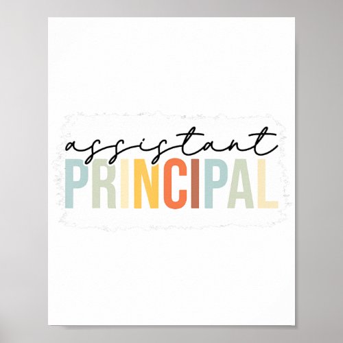 Assistant Principal Funny Job Title School Worker  Poster