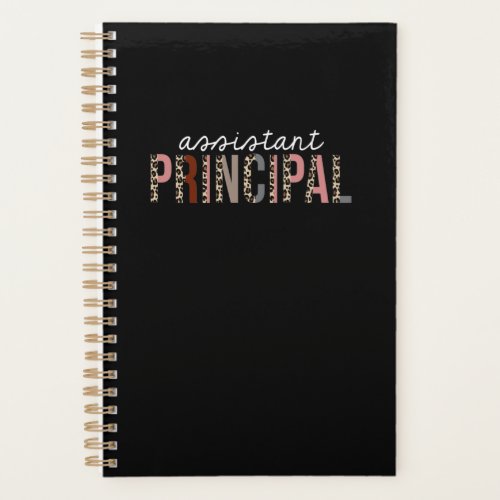 Assistant Principal Leopard Print Funny Gift Planner