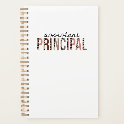 Assistant Principal Leopard Print Funny Planner