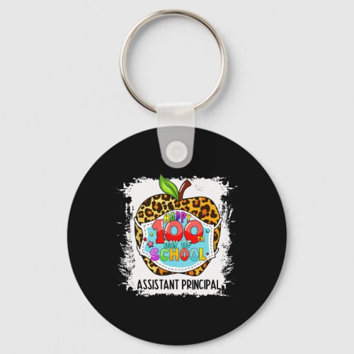 Assistant Principal Life Happy 100th Day Of School Keychain