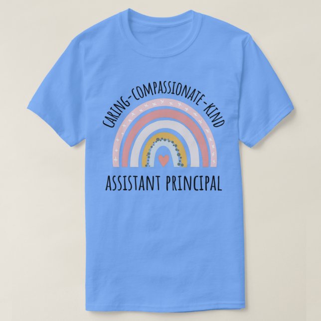 Assistant Principal Pastel Rainbow T-Shirt (Design Front)