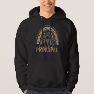 Assistant Principal Rainbow Job Title School Work Hoodie