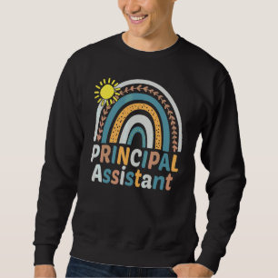 Assistant Principal Rainbow Job Title School Work Sweatshirt