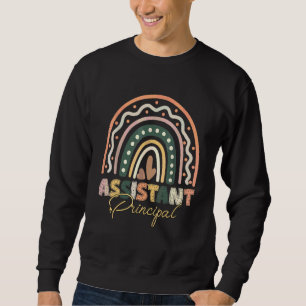 Assistant Principal Rainbow Job Title School Work Sweatshirt